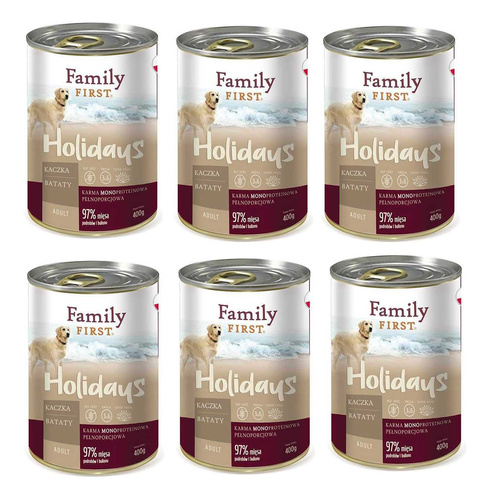 Family First Puszka KACZKA bataty adult 6 x 400 g