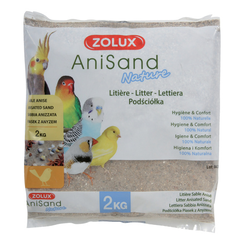 ZOLUX Piasek z anyżem do klatki dla ptaków AniSand Nature 2 kg