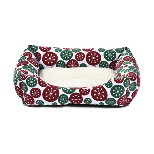 Barry King Legowisko dla psa, czerwono/zielone kwiaty, 60x48cm,
