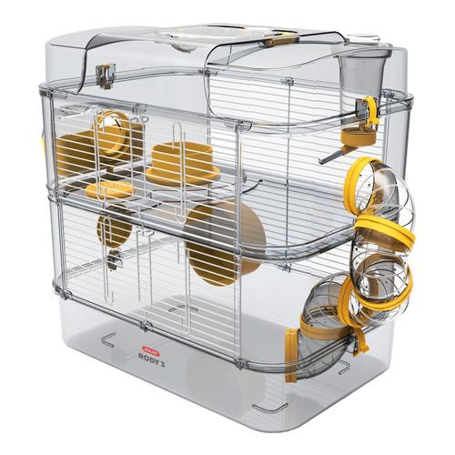 Zolux Klatka dla chomika, myszki RODY 3 DUO kol. żółty