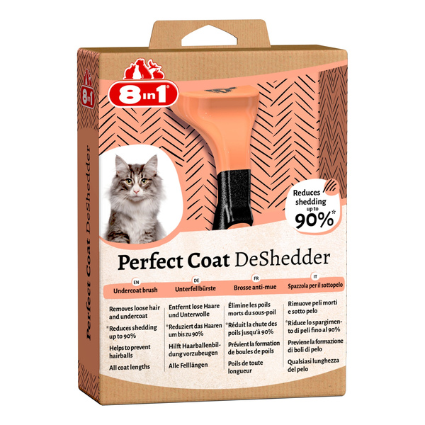 8in1 Zgrzebło dla kota do wyczesywania podszerstka Perfect Coat