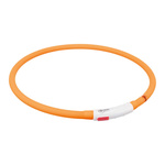 Trixie Obroża Opaska świecąca USB silikon XS-XL 70cm/10mm pomarańcz