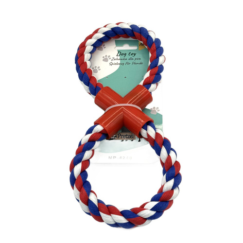 Mr. Pretzel Sznur z dwoma pętlami Ósemka do szarpania 30cm