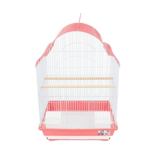 Klatka dla ptaków, ciemnoróżowa,  wym. 40.6 x 36 x 58cm