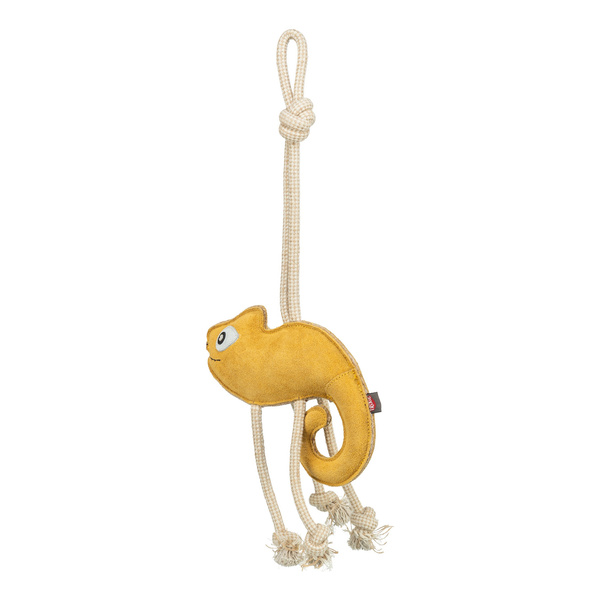Trixie Kameleon na linie zabawka dla psa skóra/lina 28 cm