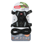 ZOLUX Zestaw szelki + smycz dla psa CLIP and GO XS czarny