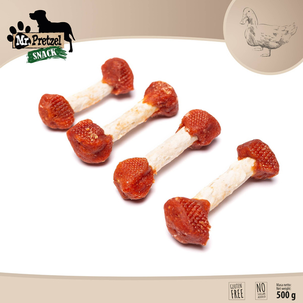 Mr. Pretzel Przysmaki dla psa hantel z kaczką 500g