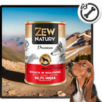 Mokra Karma dla Psa ZEW NATURY 800g Bogata w Wołowinę Dla Dorosłych Psów