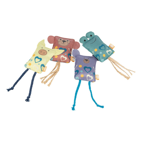 Trixie Miś, zabawka, dla kota, materiał, 12 cm, z kocimiętką