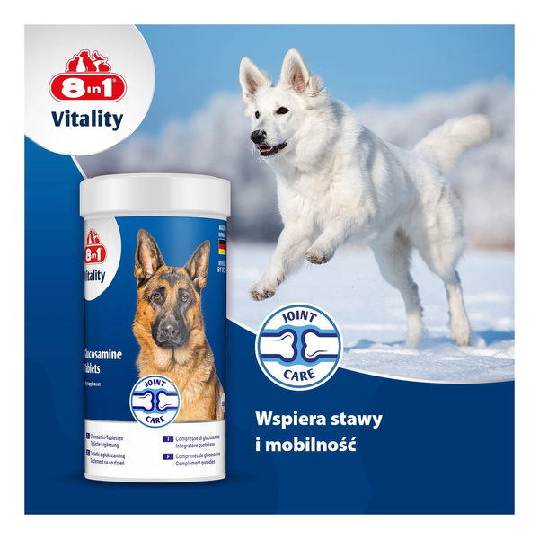 8in1 Vitality Glukozamina dla psów stawy i aktywność 55tb