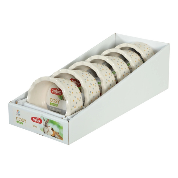 ZOLUX Miska ceramiczna dla gryzonia COSY 150 ml w groszki