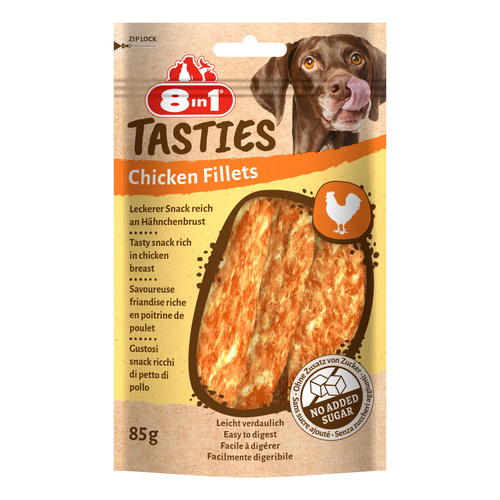 8in1 Przysmak dla psa filety z kurczaka Tasties 85g