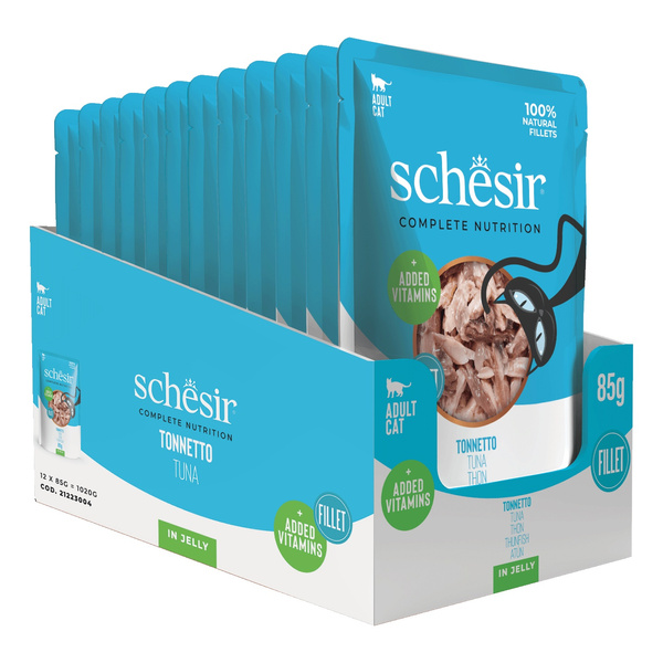 Schesir C&B karma mokra dla kotów tuńczyk w galarecie 85 g