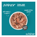 Schesir Silver karma mokra dla kota tuńczyk z makrelą 70 g