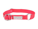 amiplay Obroża SAMBA półzaciskowa XL 40-60x2,5cm Czerwony