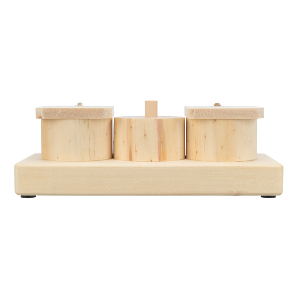 Trixie Snack cups zabawka edukacyjna dla gryzoni drewno 15x4,5x6cm