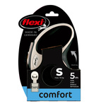 FLEXI Smycz automatyczna dla psa New Comfort S taśma 5 m kol. czarny