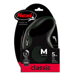 FLEXI Smycz automatyczna dla psa NEW CLASSIC M 5 m taśma czarna