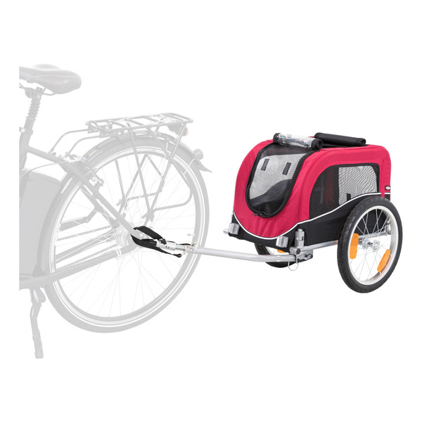 Trixie Przyczepka rowerowa, czerwono-czarna, S: 53 × 60 × 60/117 cm
