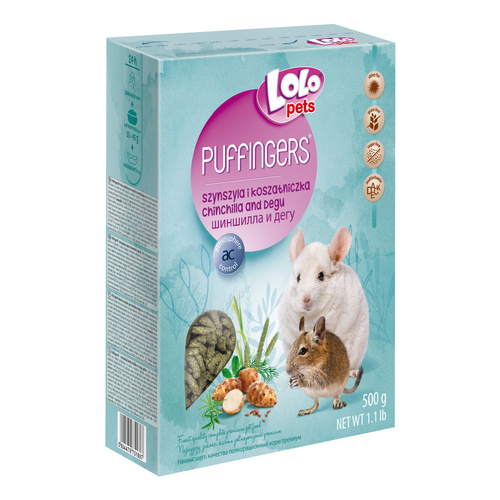 Puffingers Karma Pełnoporcjowa Dla Szynszyli I Koszatniczki 500G