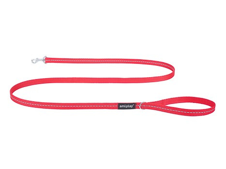 amiplay Smycz Reflective S 150x1cm Czerwony