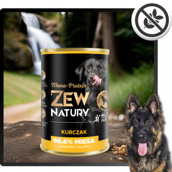 Mokra Karma Dla Psa Kurczak Puszka 800g Zew Natury MONO-PROTEIN