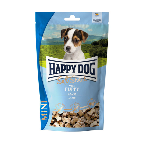 Happy Dog Soft Snack Mini Puppy, przysmak dla szczeniąt, pow. 6 tyg., jagnięcina i ryż, 100g