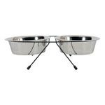 ZOLUX Miski dla psa na stojaku metalowym INOX 2 szt. 1,3 l