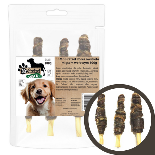 Mr. Pretzel Rolka owinieta mięsem wołowym 100g