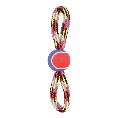 ZOLUX Zabawka sznurowa dla psa z piłką tenisową, ósemka 36 cm