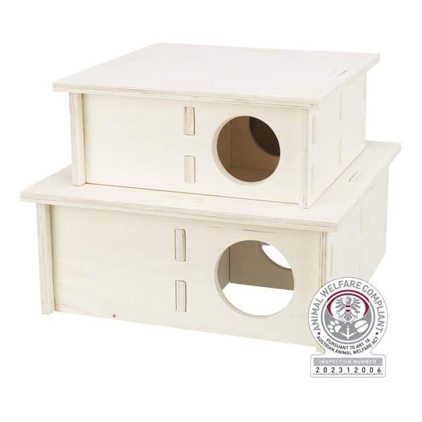 Trixie Drewniany domek dla gryzoni 4 komory 30x12cm