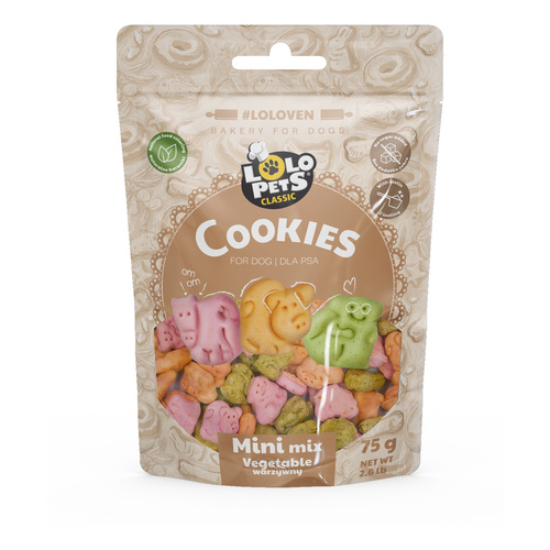 Ciastka Dla Psa Mini Mix Zwierzątka Warzywne 75G