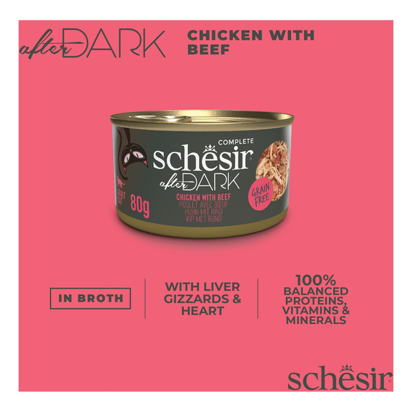 Schesir After Dark karma mokra dla kota kurczak w bulionie wołowym 80 g