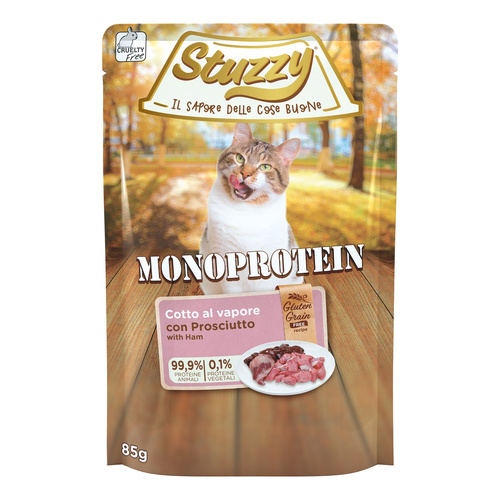 Stuzzy Monoprotein karma mokra dla kota świeża szynka 85 g