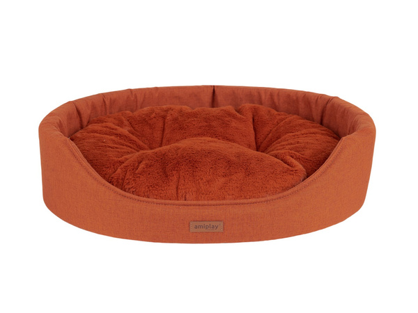 amiplay Legowisko owalne Como S 46x38x13cm Miedziany