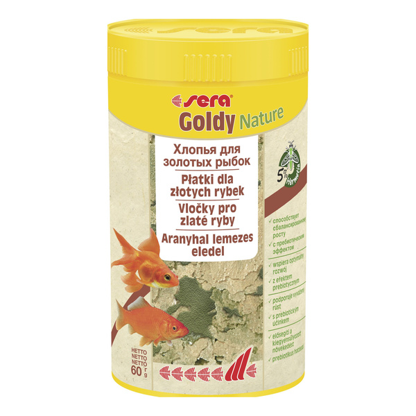 Sera Goldy Nature 250 ml płatki -pokarm premium