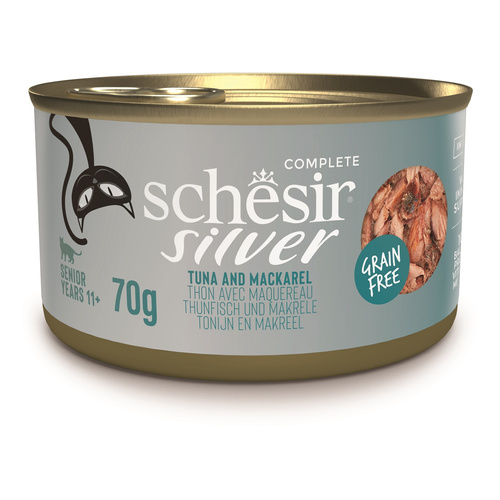Schesir Silver karma mokra dla kota tuńczyk z makrelą 70 g