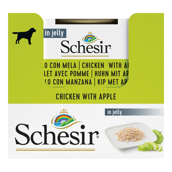Schesir Karma mokra dla psa kurczak z jabłkiem w galarecie 150 g