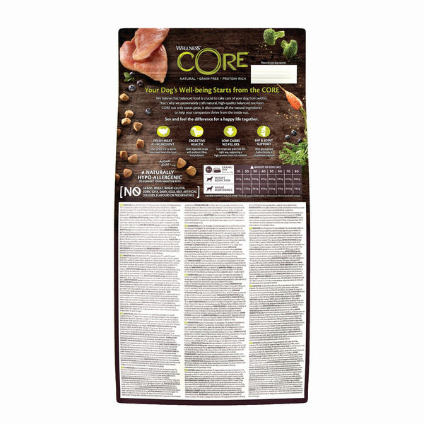 Wellness Core Adult Low Fat karma sucha dla dorosłych psów średnich i dużych ras indyk 1,8kg