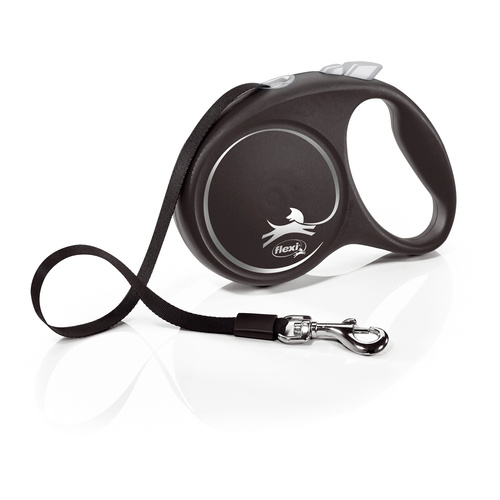 FLEXI Smycz automatyczna dla psa Black Design L taśma 5 m kol. czarny