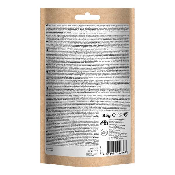 8in1 Przysmak dla psa filety z kurczaka Tasties 85g