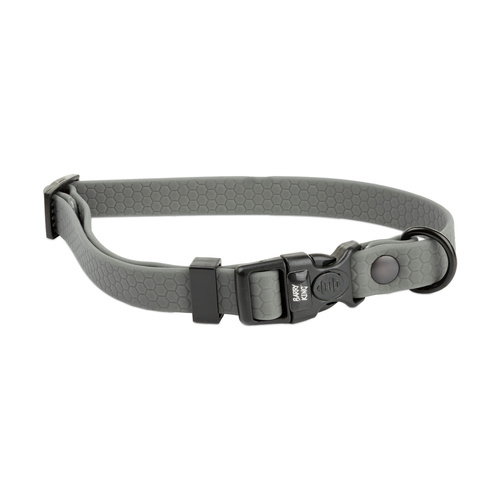 Barry King Obroża dla psa z wytrzymałej gumy, szara, 16mm/30-47 cm