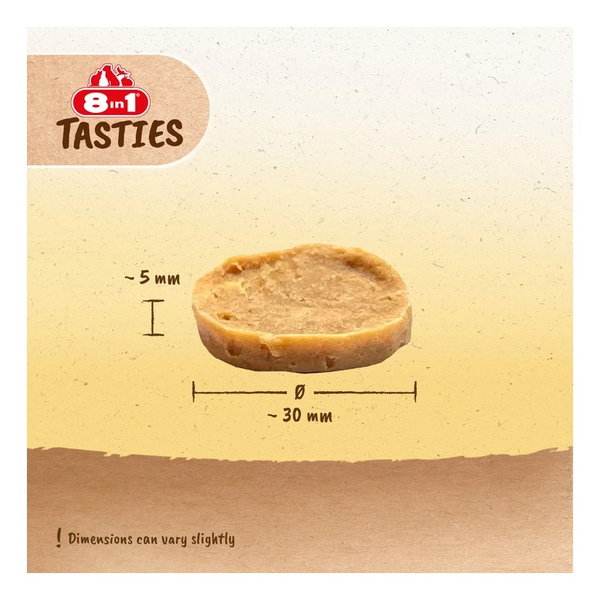 8in1 Przysmak dla psa talarki z kurczaka Tasties 85g