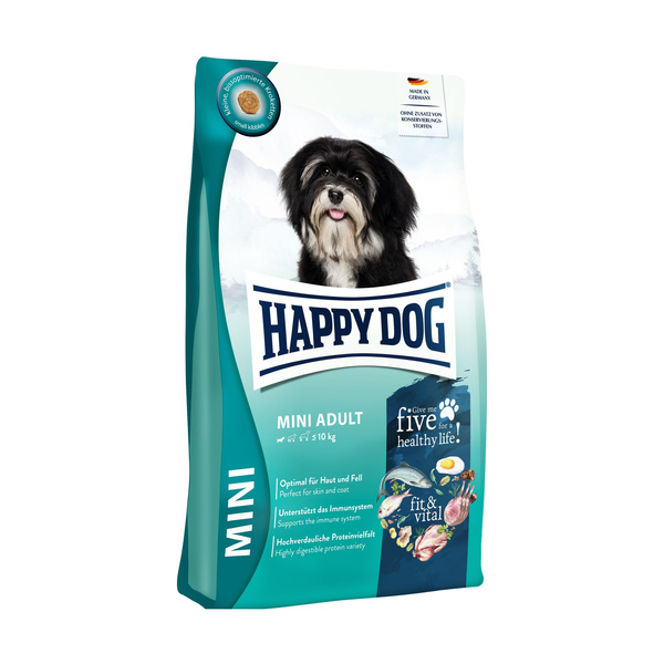 Happy Dog Fit & Vital Mini Adult, karma sucha, dla psów małych ras pow.12 mies., 10 kg