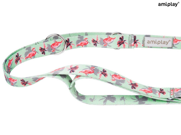 amiplay Smycz dla Psa 7w1 BeHappy XL 100-200cm Flamingo