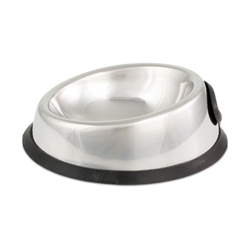 Barry King Miska, dla psa, owalna, stal nierdzewna, antypoślizgowa z podwyższoną ścianką, 150ml