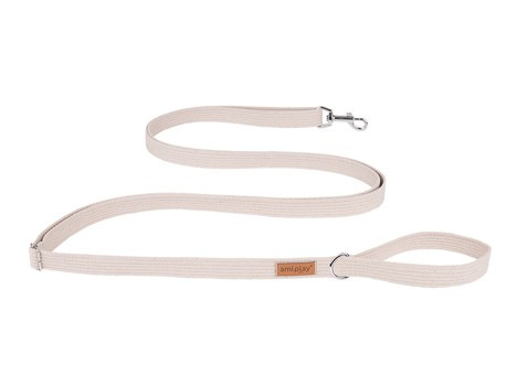amiplay Smycz regulowana Easy FixCotton M 160-300x2cm Beżowy