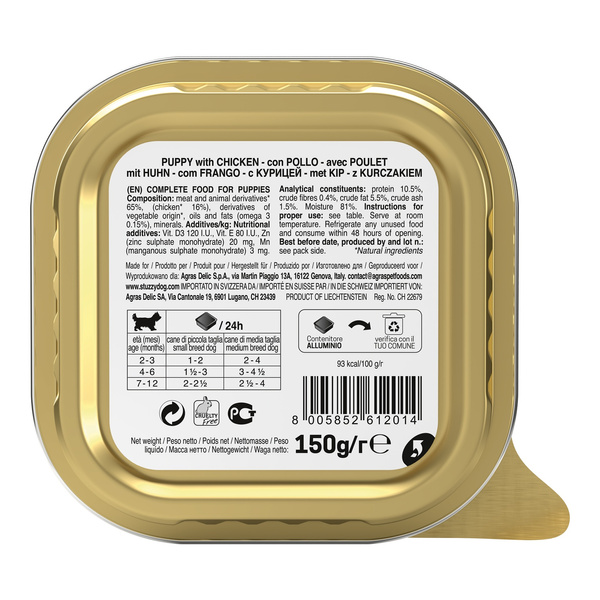 Stuzzy Pate karma mokra dla szczenięcia kurczak 150 g