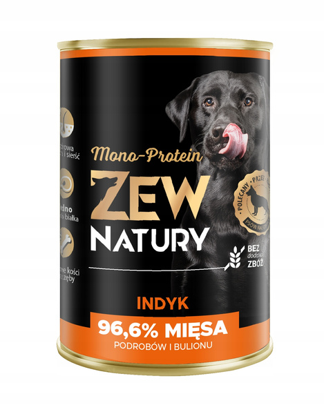 Mokra Karma Dla Psa Indyk Puszka 400g Zew Natury MONO-PROTEIN