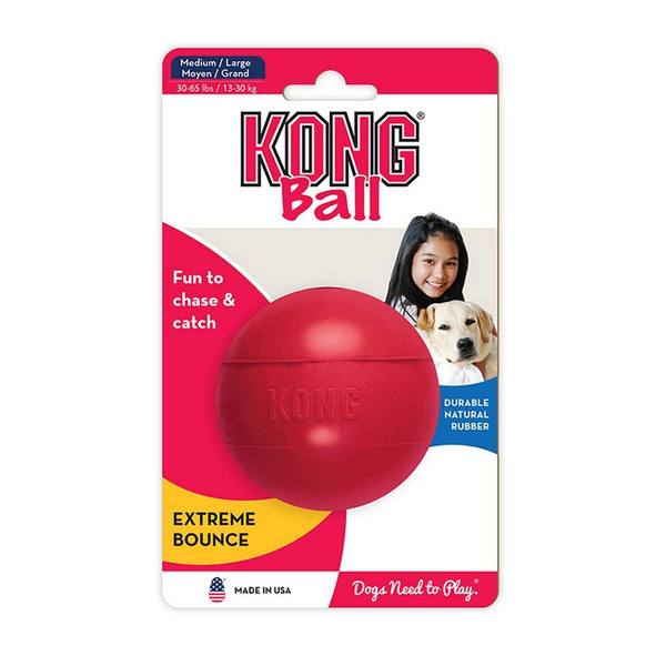 KONG Zabawka dla psa KB1E Piłka Ball w-Hole M/L